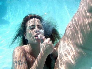 underwater blow job ejaculation