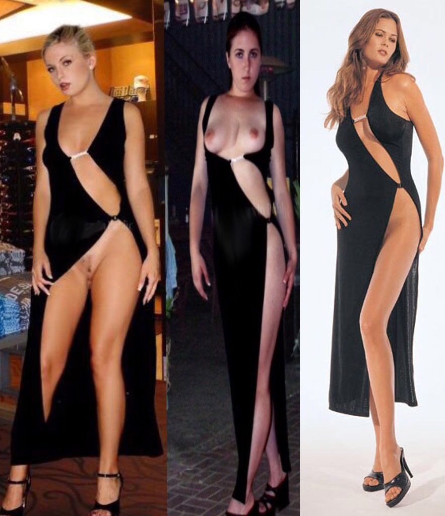 open front slit dresses